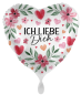 Preview: Folienballon - Ich liebe dich, Blumen - ø 43cm